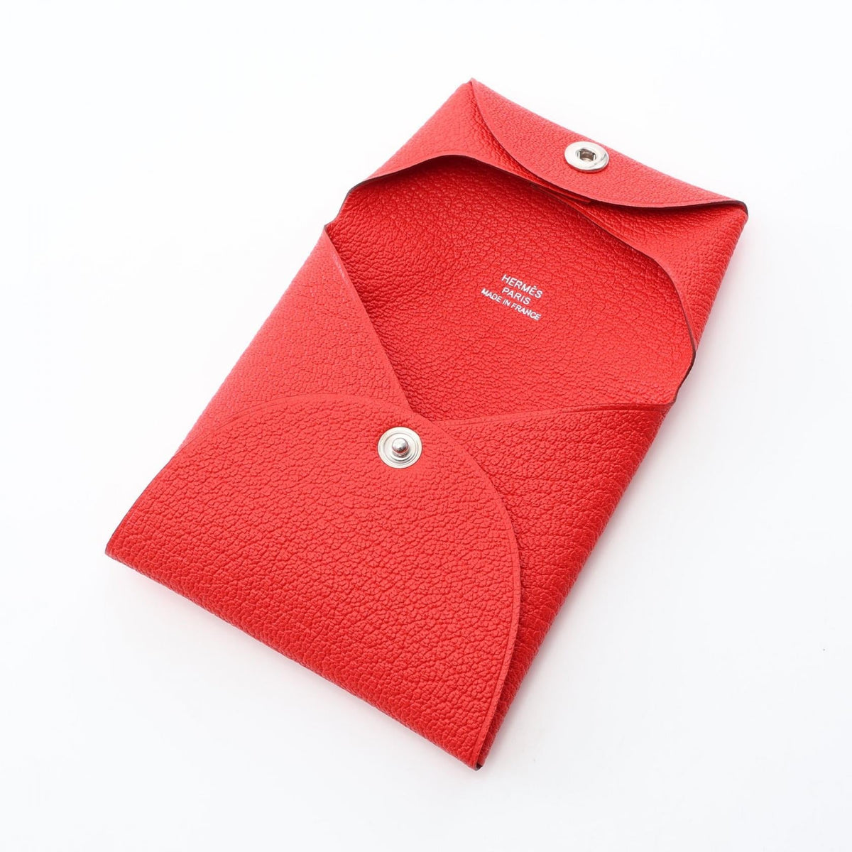 HERMES Bastia Rouge Ladieu coin purse Red Chevre Other Chevre 2107601178966
