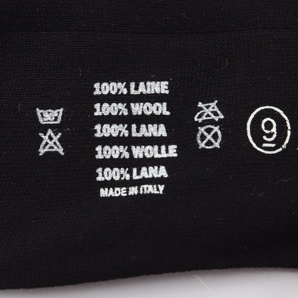 HERMES MI-BAS BRODE H TIGE BASSE socks Other accessories Black wool 2121500001163