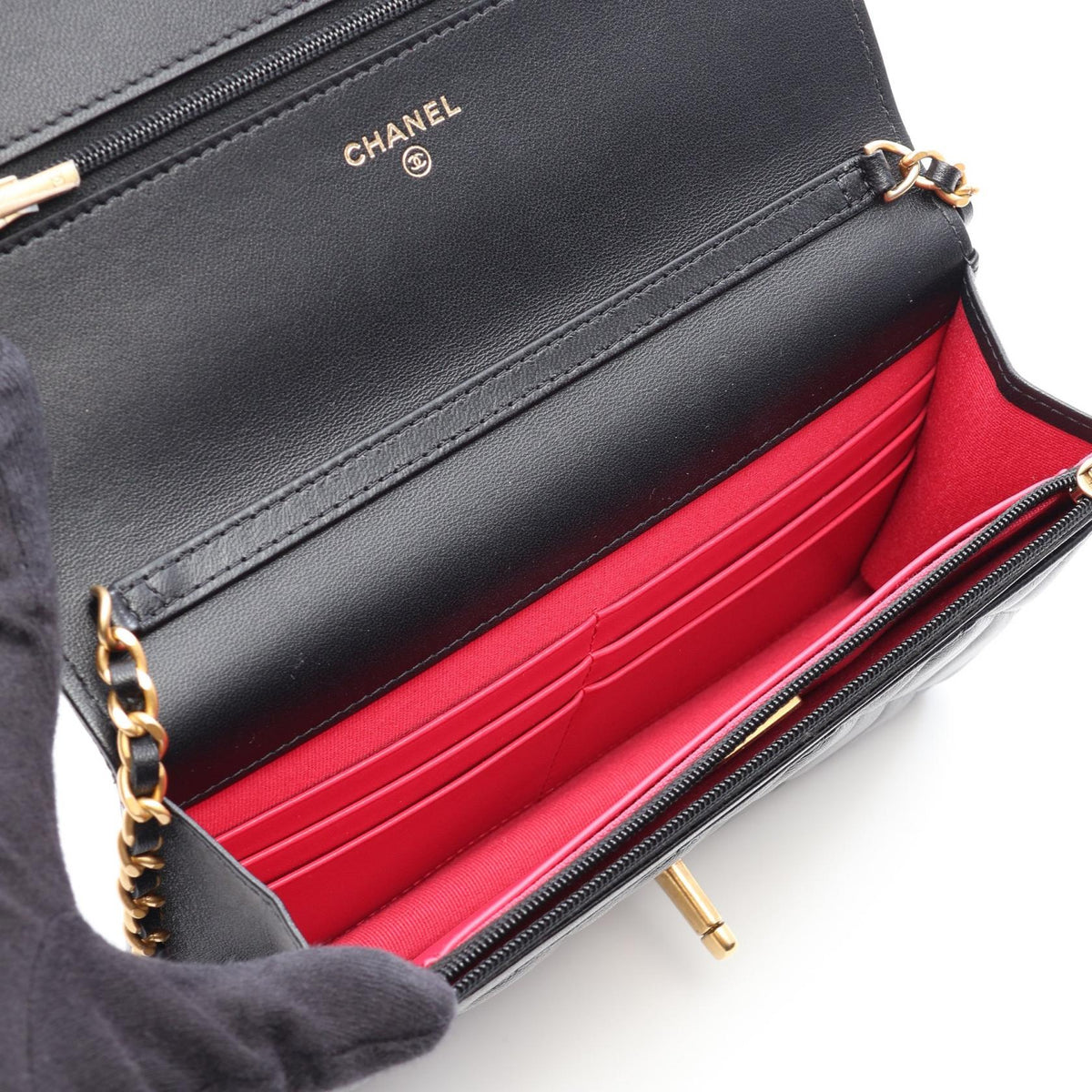 CHANEL Black Matelasse Heart Rock Lambskin (sheep leather) AP3285 2106800643046
