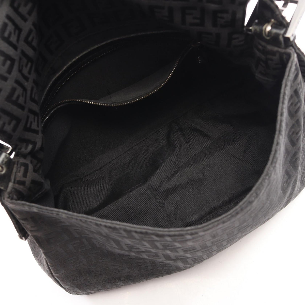 FENDI Mamma bucket Zucchino Shoulder Bag Gray canvas 2101220150679