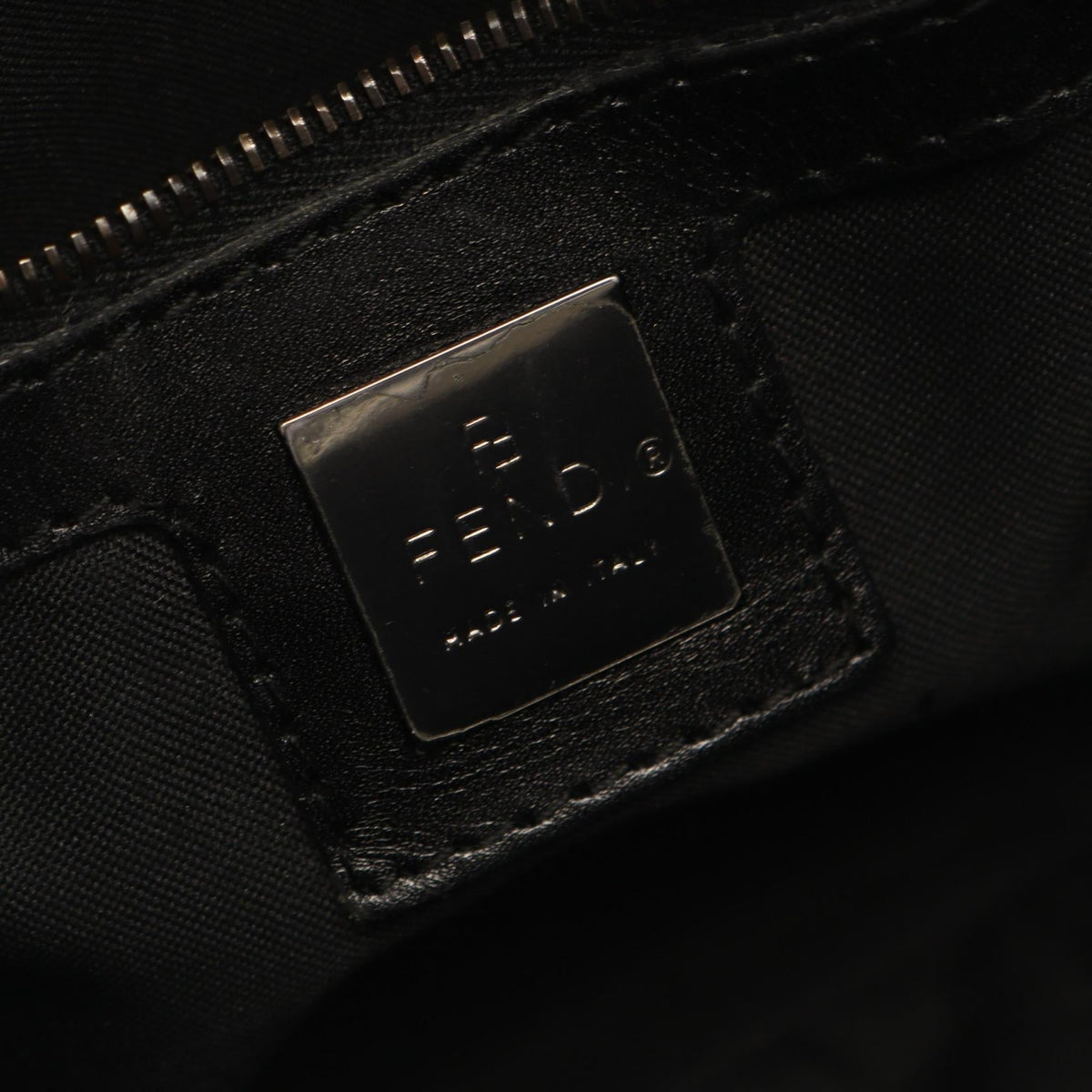 FENDI Mamma bucket Zucchino Shoulder Bag Gray canvas 2101220150679
