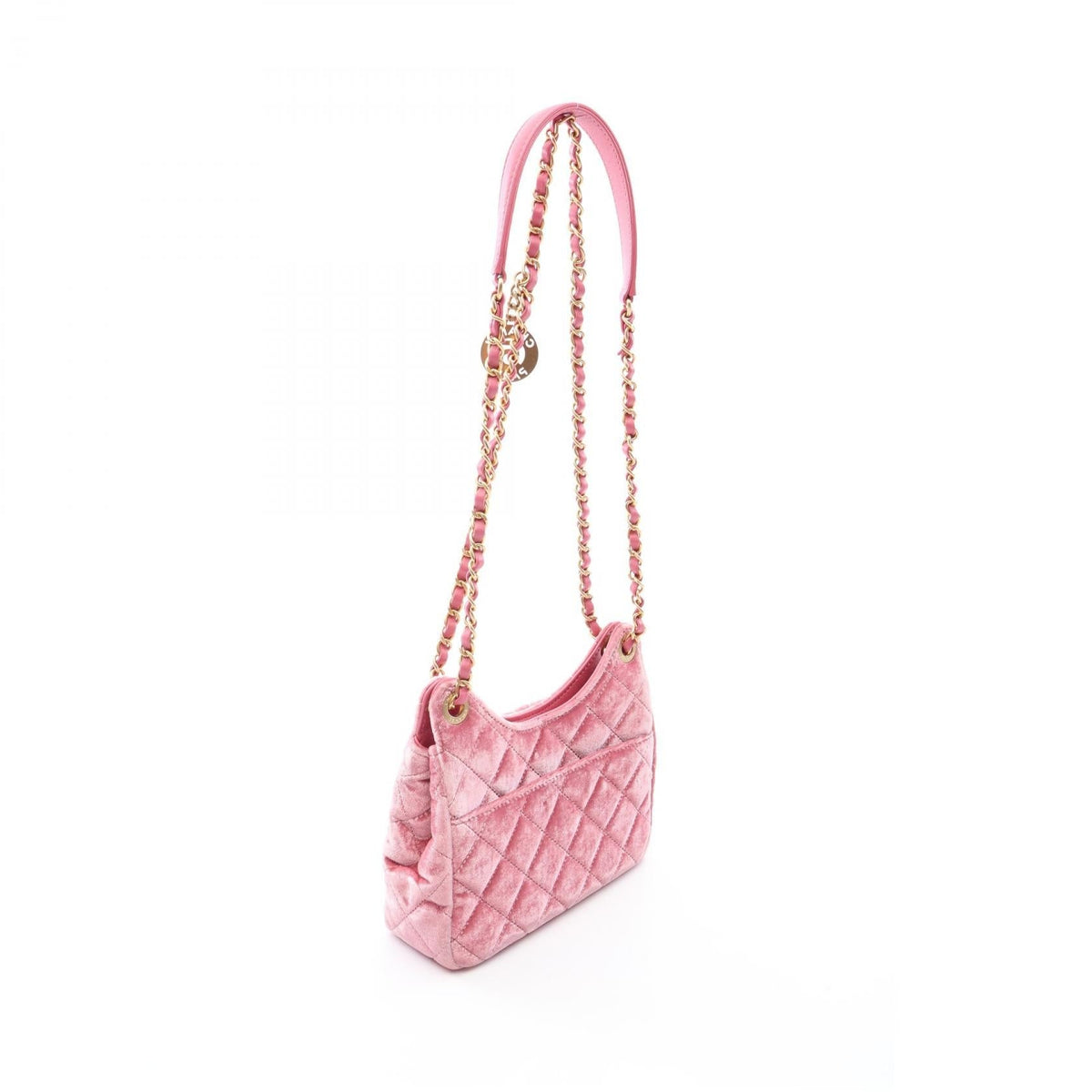 CHANEL Pink Matelasse Small Hobo Bag Fabric leather AS4323 2106800642711