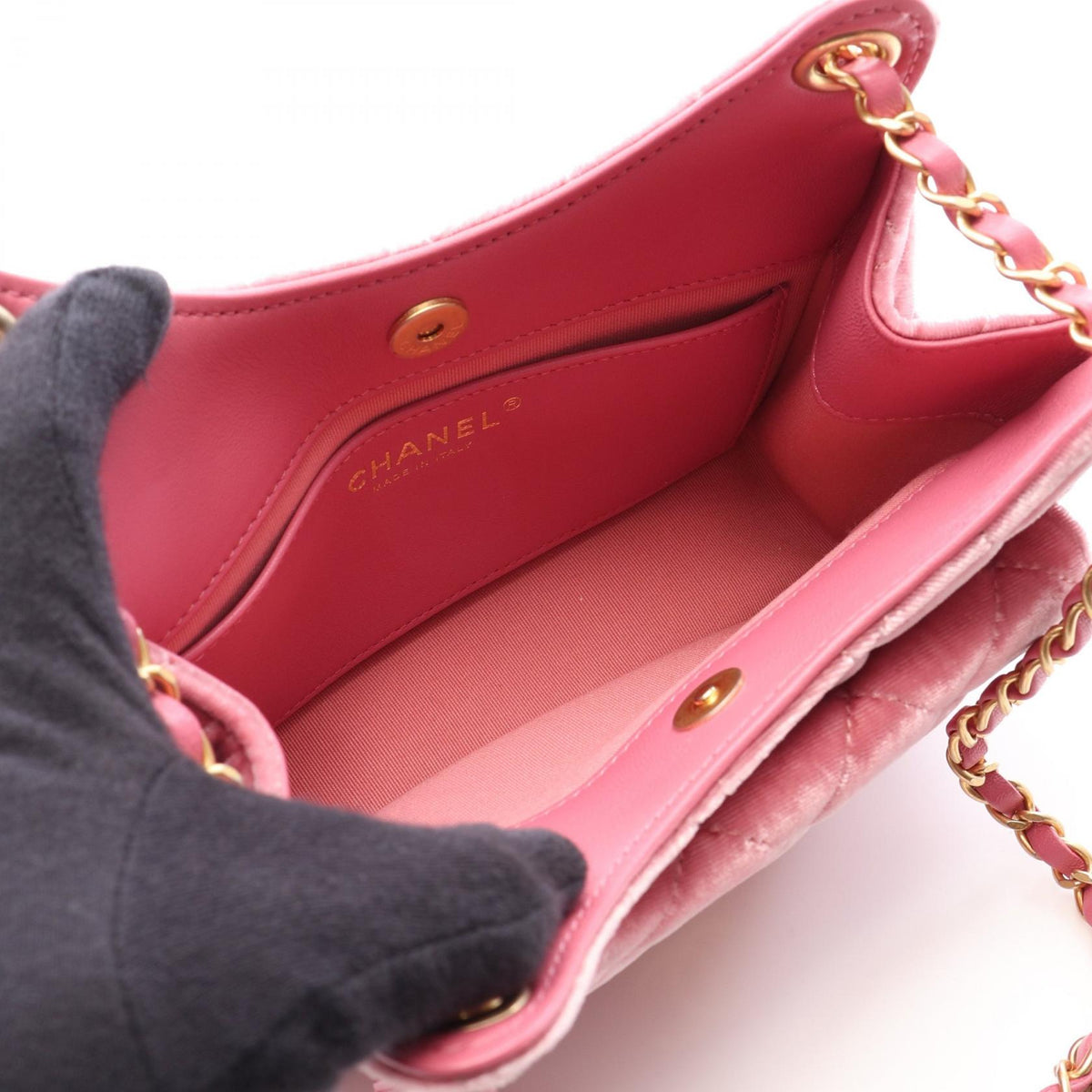 CHANEL Pink Matelasse Small Hobo Bag Fabric leather AS4323 2106800642711