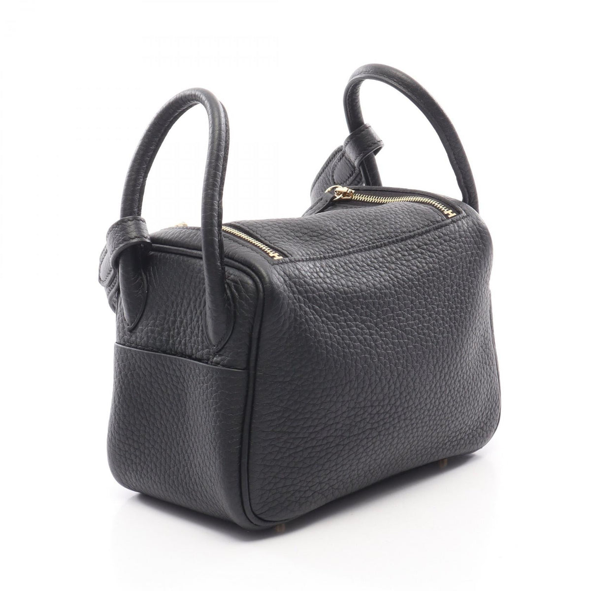 HERMES Lindy Mini Shoulder Bag Black Taurillon Clemence Other Taurillon Clemence 2106800642773