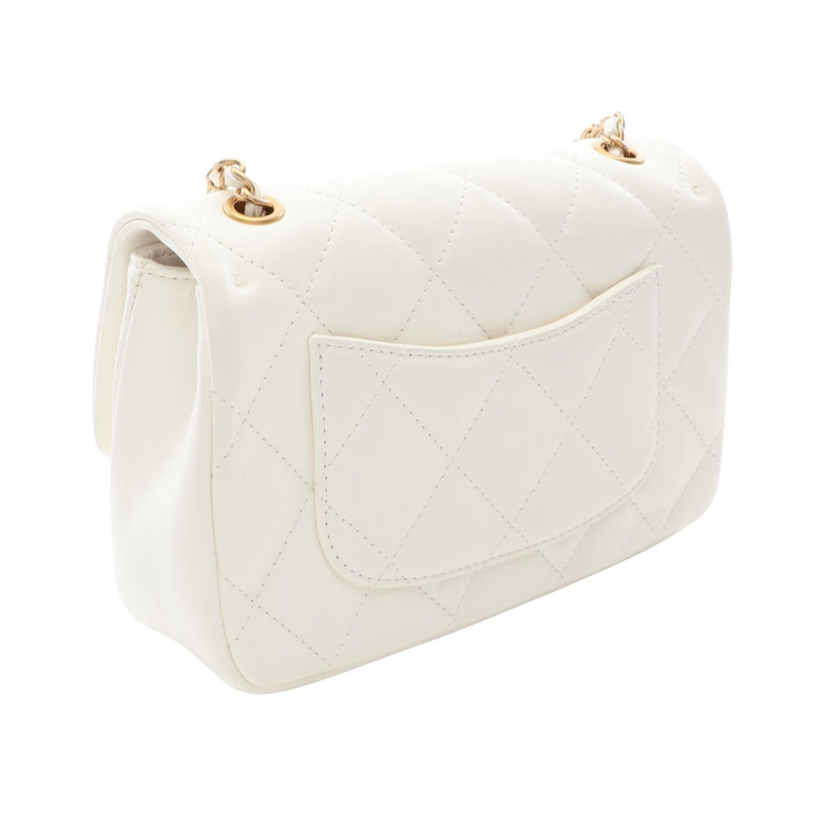 CHANEL White Mini Matelasse Lambskin (sheep leather) AS3456 2106800642841