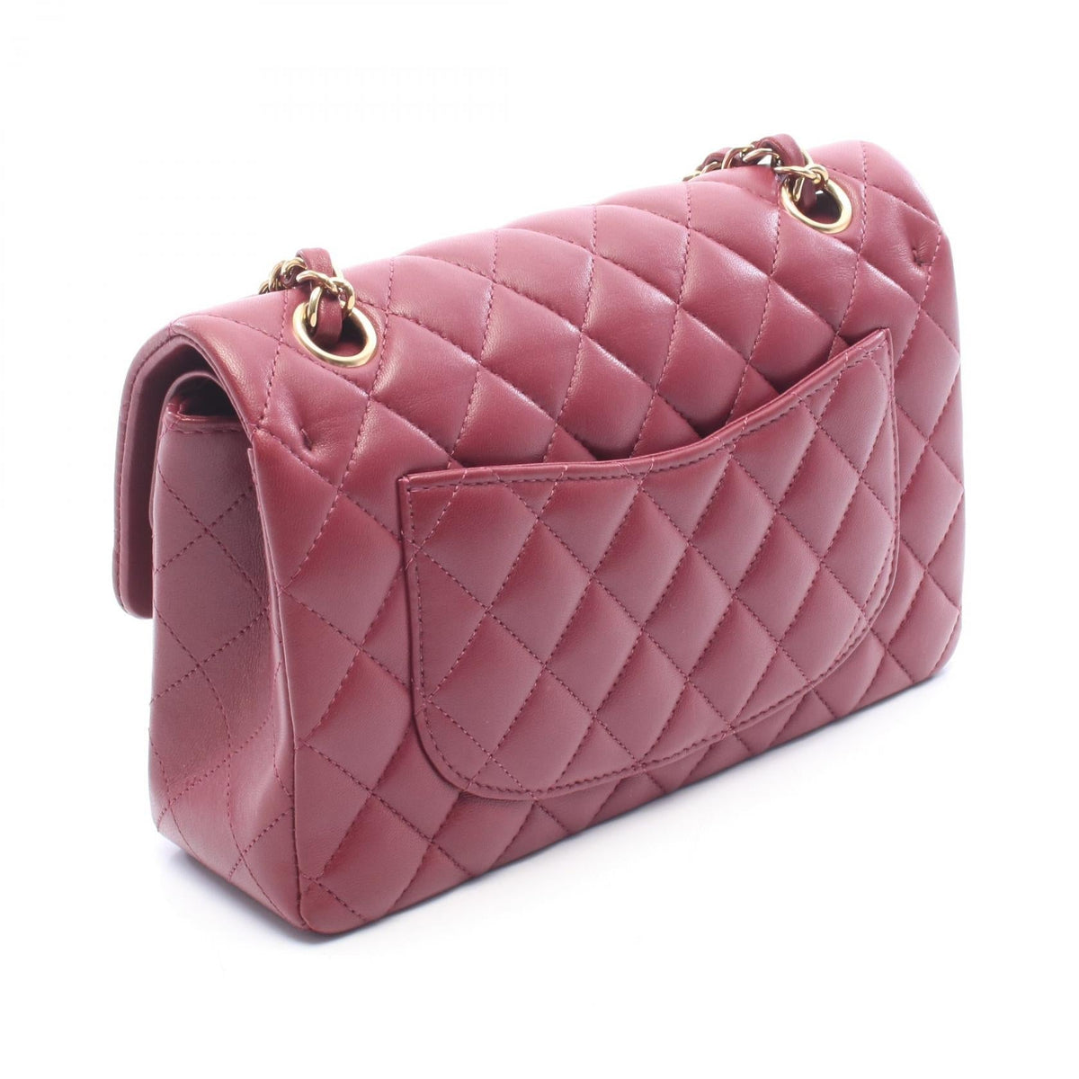 CHANEL Purple Matelasse W flap Lambskin (sheep leather) A01113 2106800642858