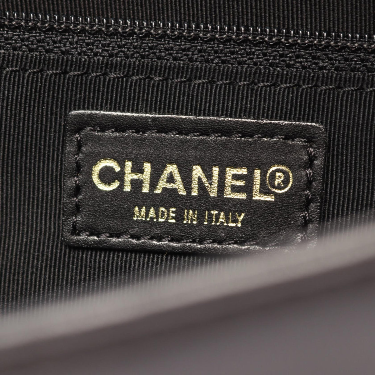 CHANEL Black Chocolate bar COCO Mark Lambskin (sheep leather) 2101220136468