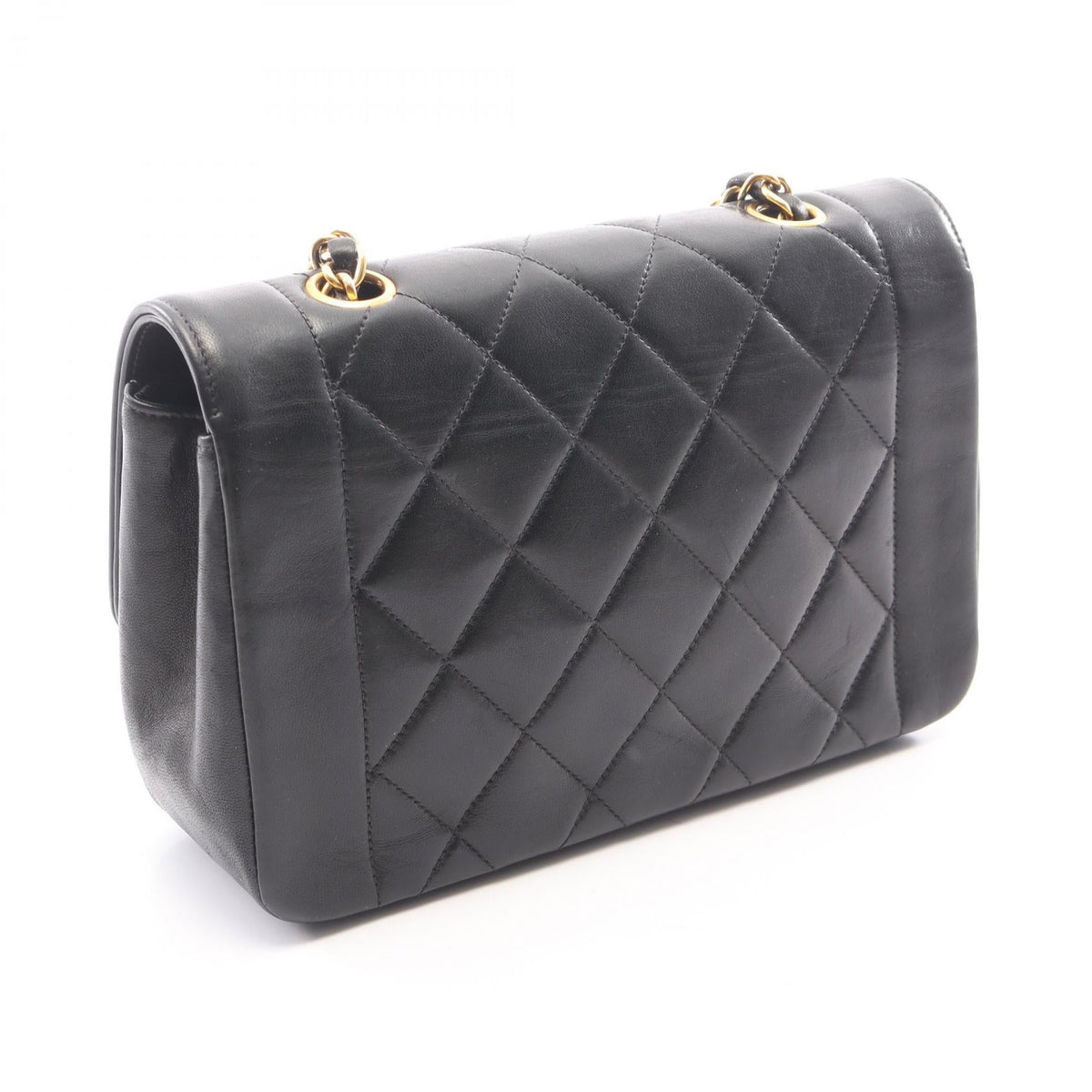 CHANEL Black Matelasse Diana Flap Lambskin (sheep leather) A01164 2101220136956