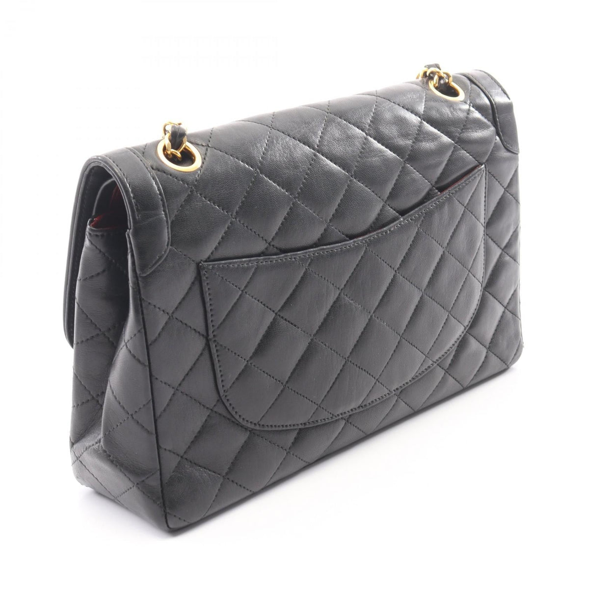 CHANEL Black Matelasse Paris limited W flap Lambskin (sheep leather) 2101220136963
