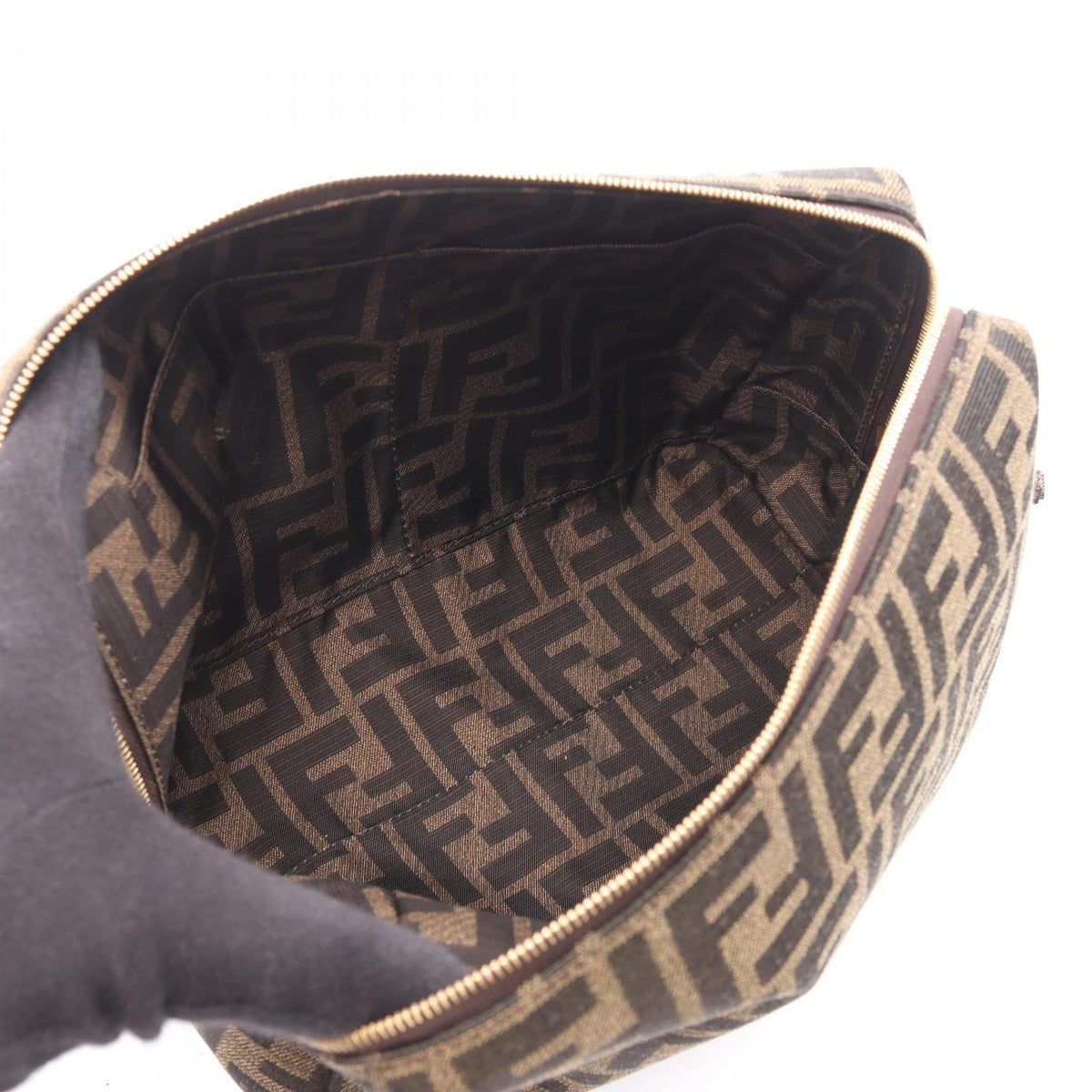 FENDI Beauty Pouch Zucca Pouch Brown canvas 8N0171AKBIF0XEC 2101220143282