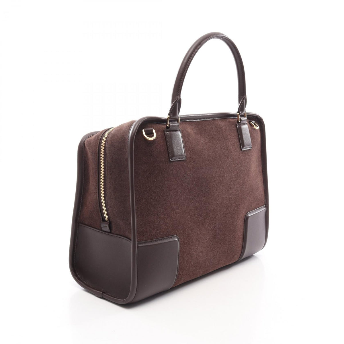LOEWE Amazona 180 Large 2WAY Handbag Brown Suede leather A039ASRX030018 2101220180904
