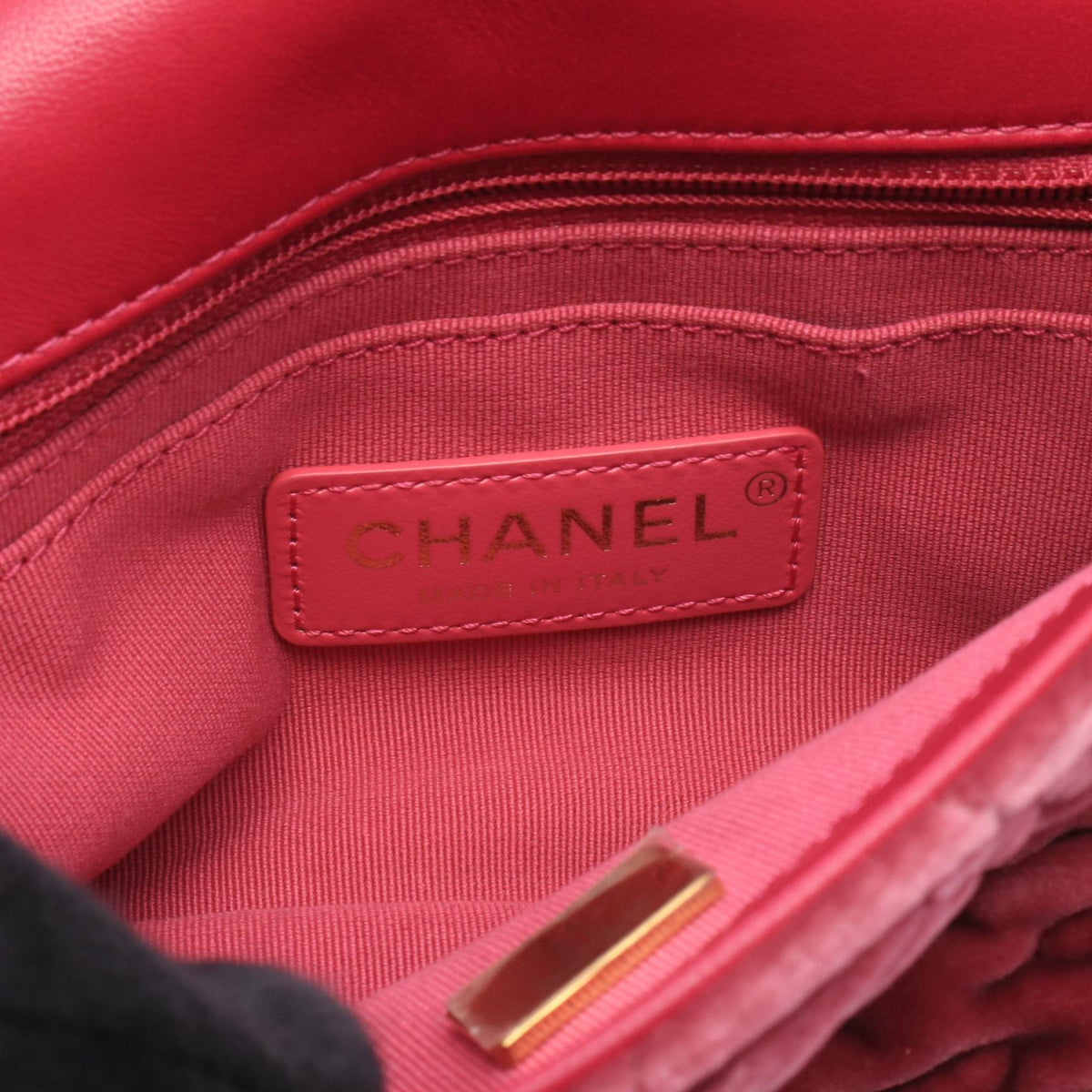 CHANEL Pink Camellia Mini Fabric leather AS2619 2106800644180