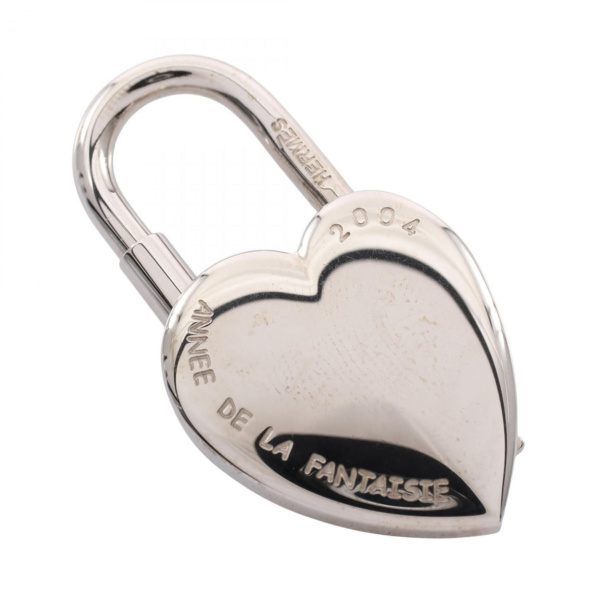 HERMES Cadena Charm ANNEE DE LA FANTAISIE Heart Fantasy 2004 Limited Edition charm Silver Other metal 2120900125172