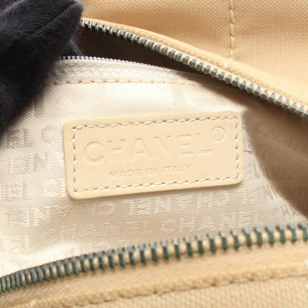 CHANEL Beige Chocolate bar canvas leather 2101220156305
