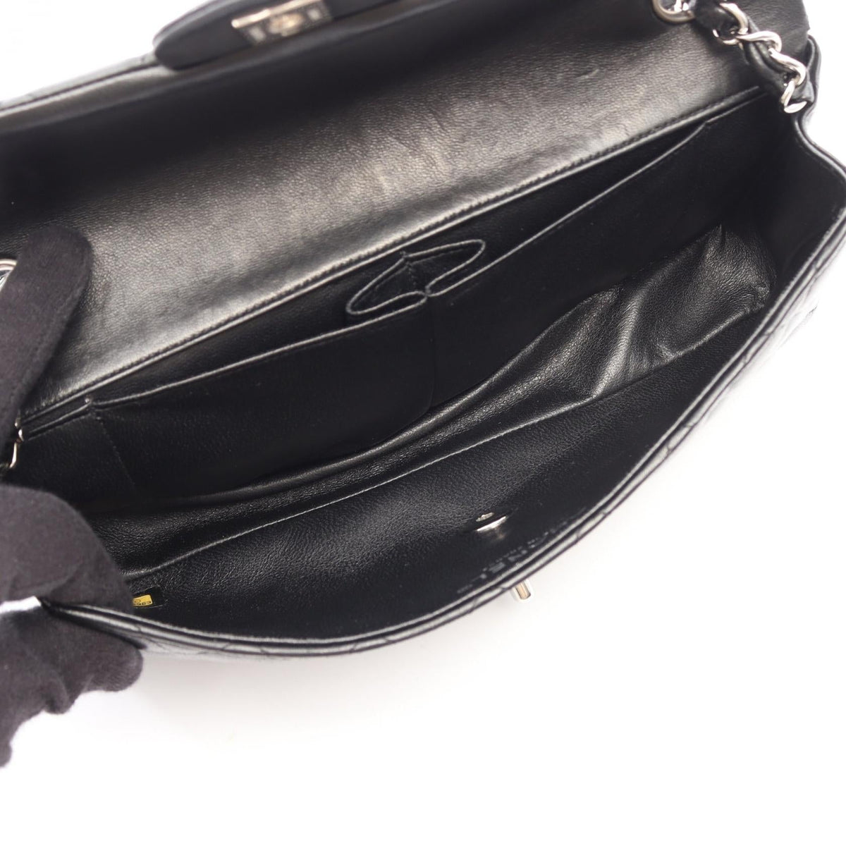 CHANEL Black Matelasse Lambskin (sheep leather) 2101220157173