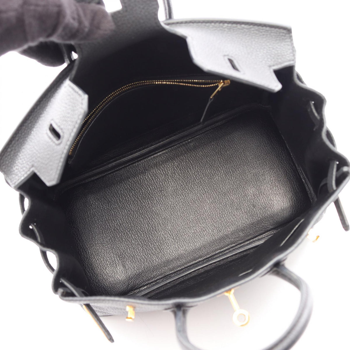 HERMES Birkin 25 Handbag Black Togo leather Other Togo leather 2104102539142