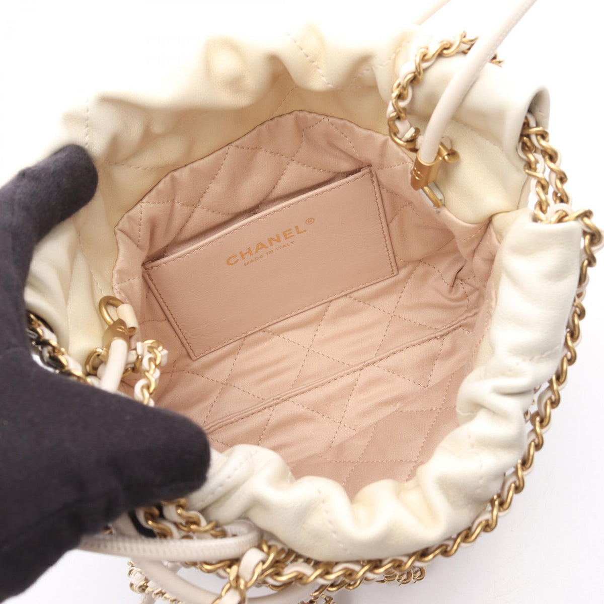 CHANEL Beige chanel 22 mini leather AS3980 2101219781457