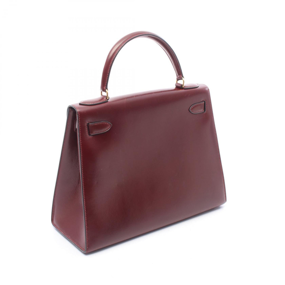 HERMES Kelly 28 Rouge H HandbagBordeaux Bordeaux Bordeaux Box calf leather Calfskin (cowhide) 2101220043919