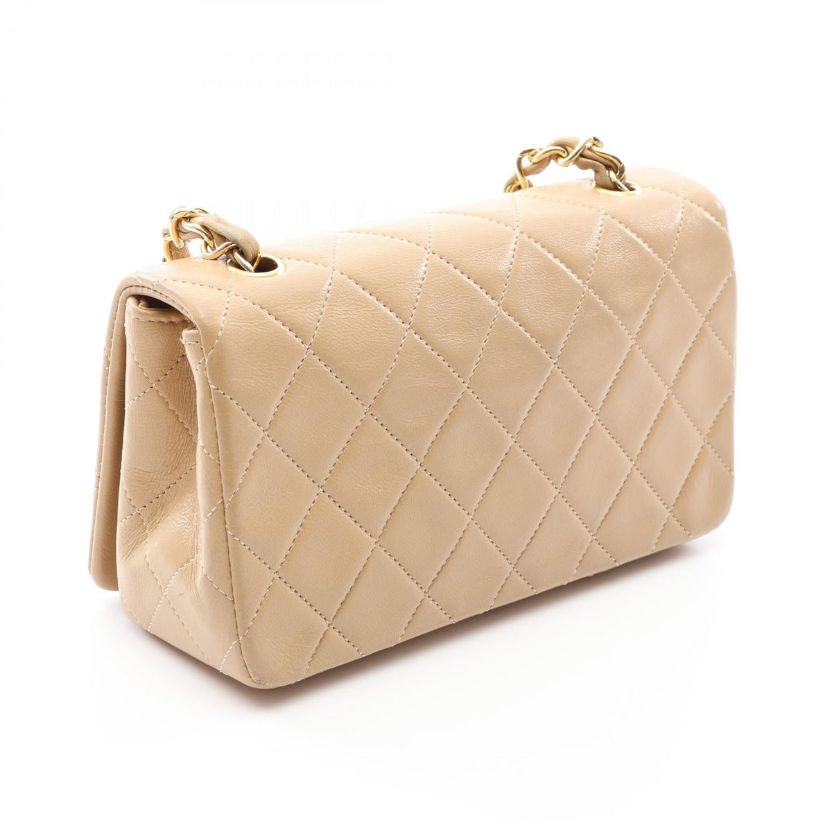 CHANEL Beige Mini Matelasse Full Flap Lambskin (sheep leather) 2101220036423