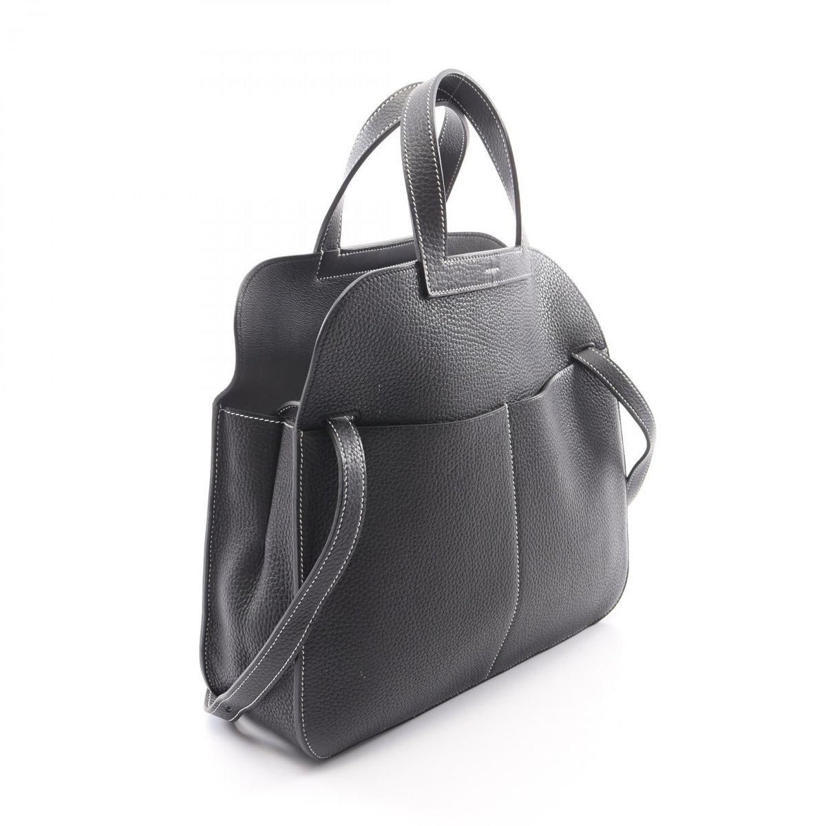 HERMES Halzan31 2WAY Handbag Black Taurillon Clemence leather Taurillon Clemence 2101220117979