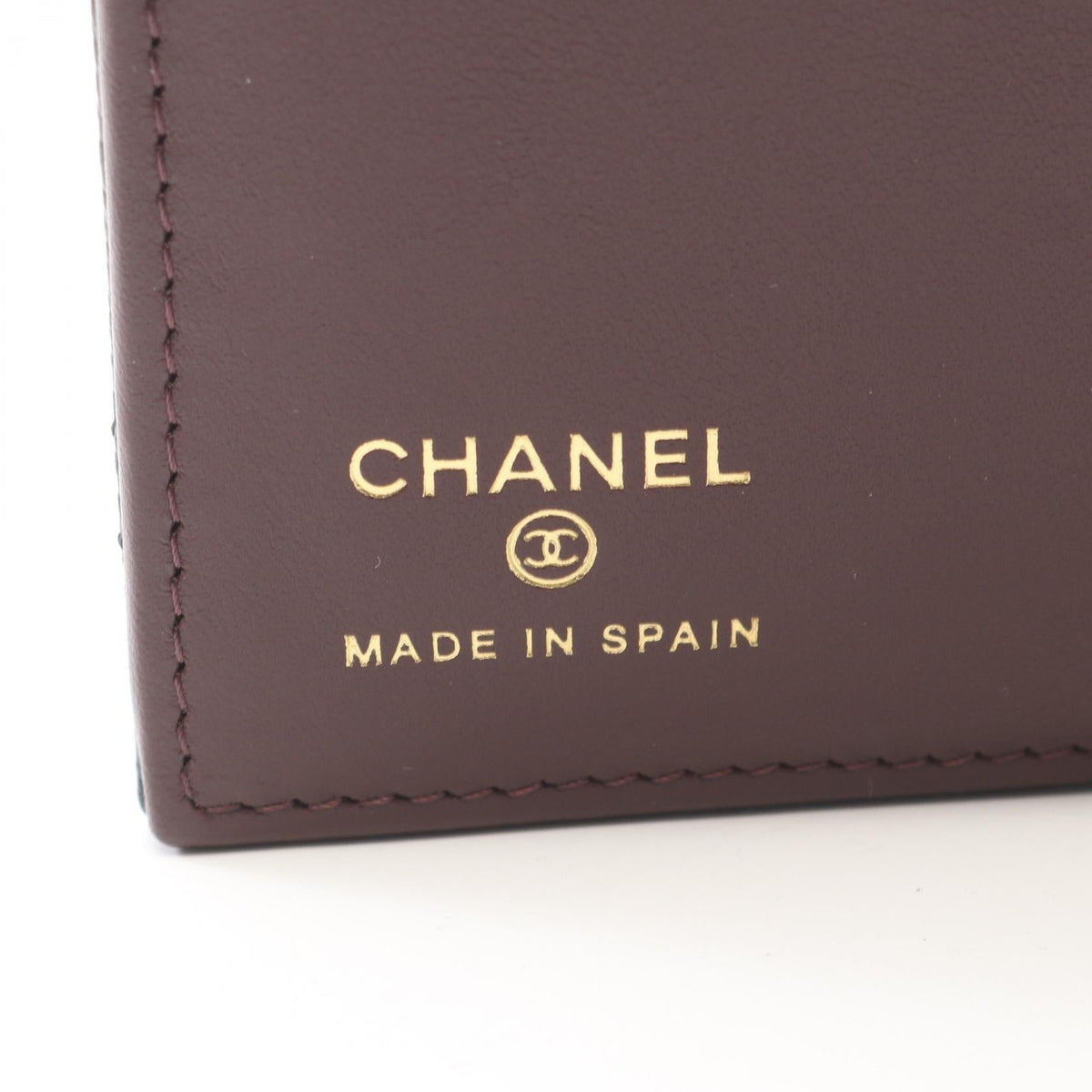 CHANEL Black Matelasse passport case Grained Calfskin leather AP3791 2120300054386