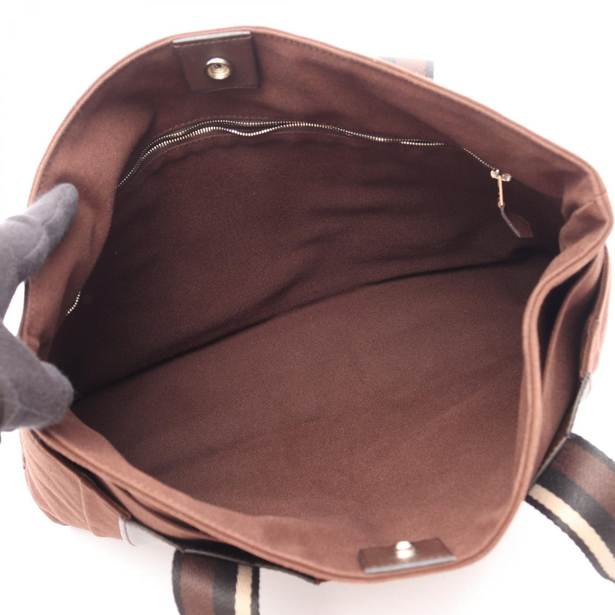 HERMES Trocha Horizontal Zonal MM Tote Bag Brown/Black/Beige canvas leather 2101220102586