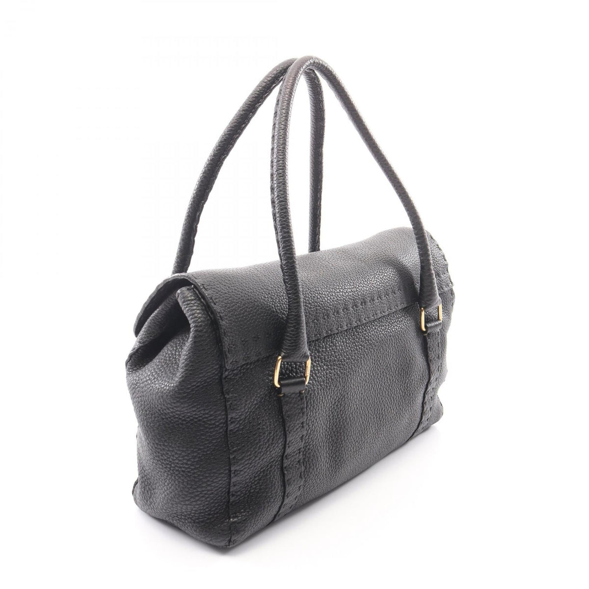 FENDI Linda Bag Selleria Handbag Black leather 8BR547 2121400019497