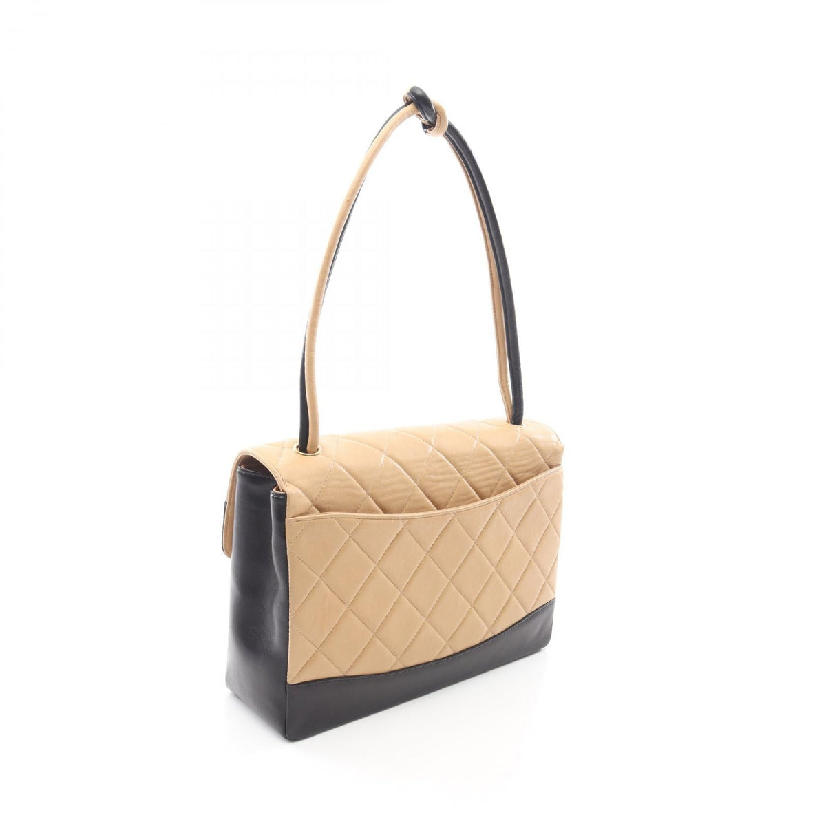 CHANEL Beige/Black Matelasse Bicolor Lambskin (sheep leather) 2101219620282