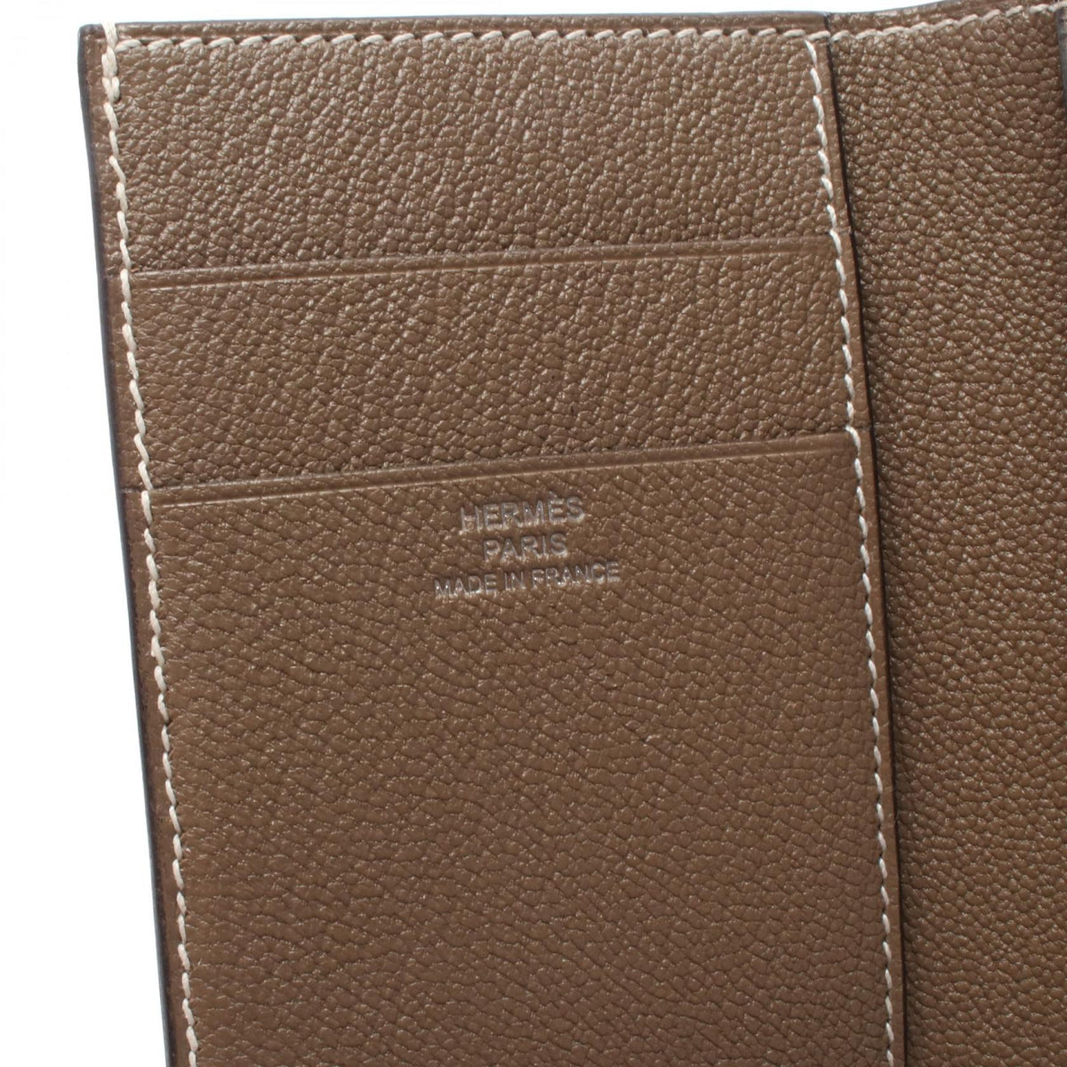 HERMES Bearn Combination Etoupe Grey Tri-fold wallet Gray Chevre Other Chevre 2118700081897