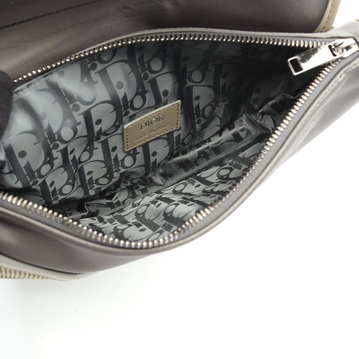 Dior SADDLE saddle Waist bag Body bag Gray/Beige Nylon�leather�rubber 2101219568683