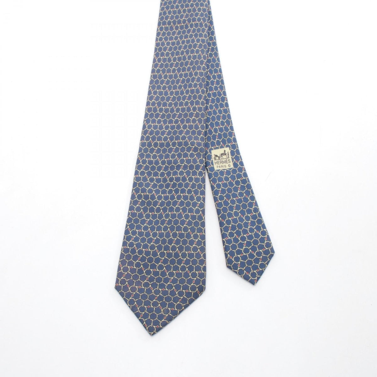 HERMES tie Navy silk silk 2104102482493