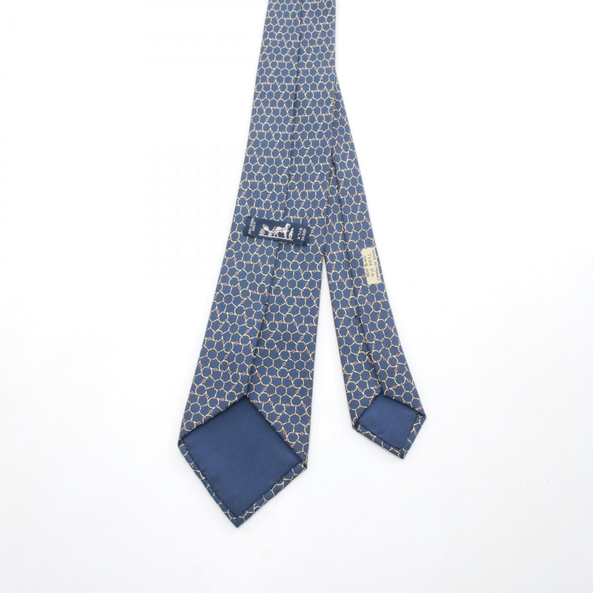 HERMES tie Navy silk silk 2104102482493