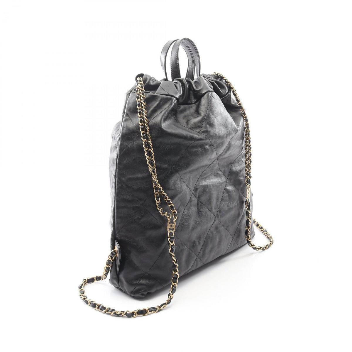 CHANEL Black Chanel 22 Large leather AS3313 2106800617061