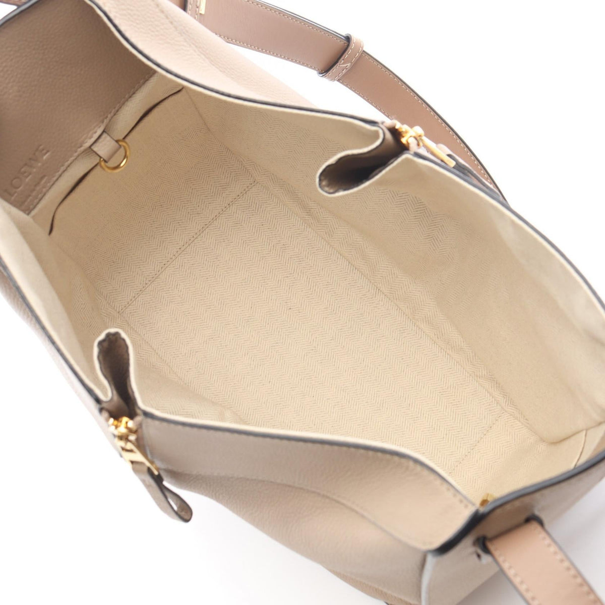 LOEWE Hammock Bag Small WAY Handbag Beige leather A538S35X51 2101219852386