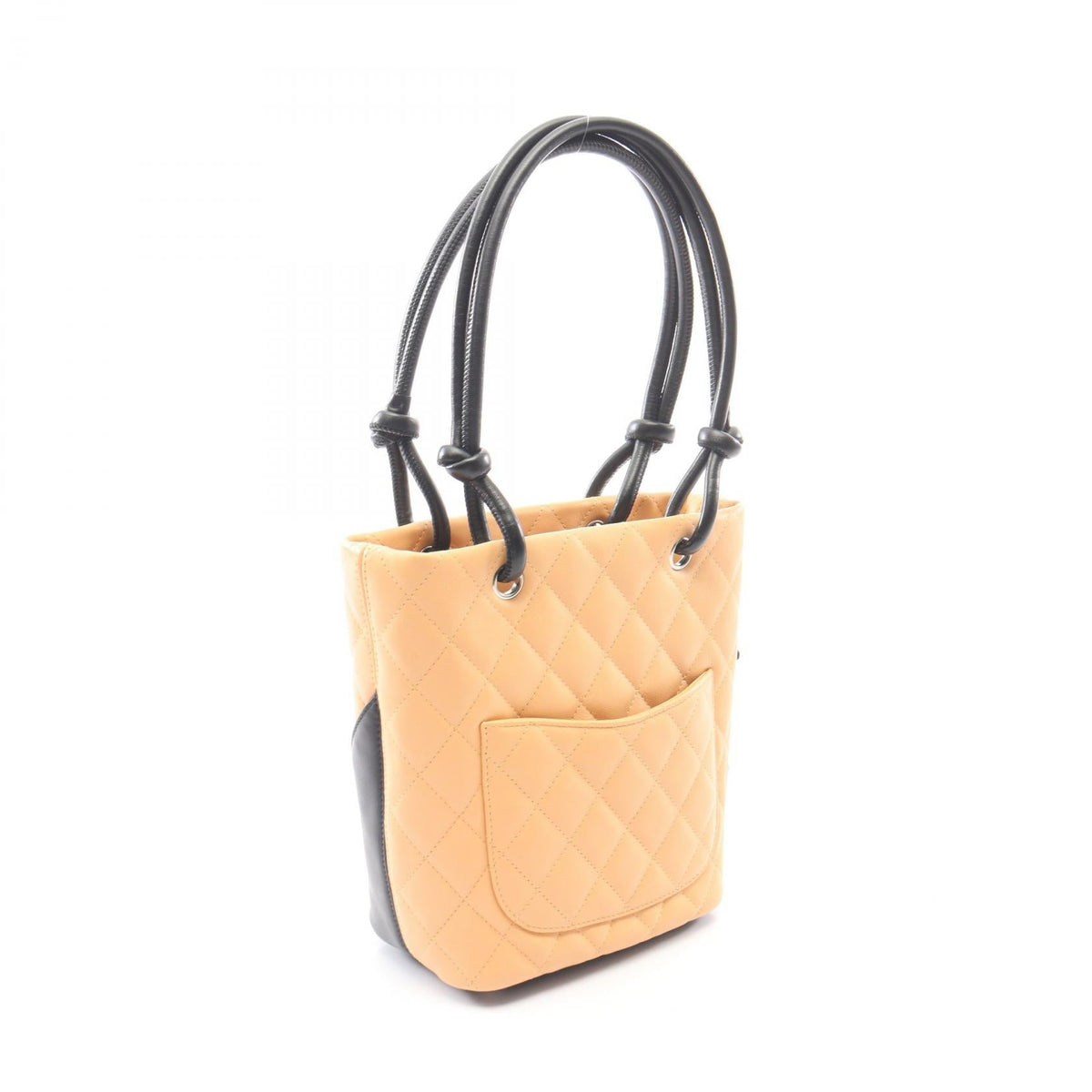 CHANEL Beige/Black Cambon Line Small leather A25166 2101219851754
