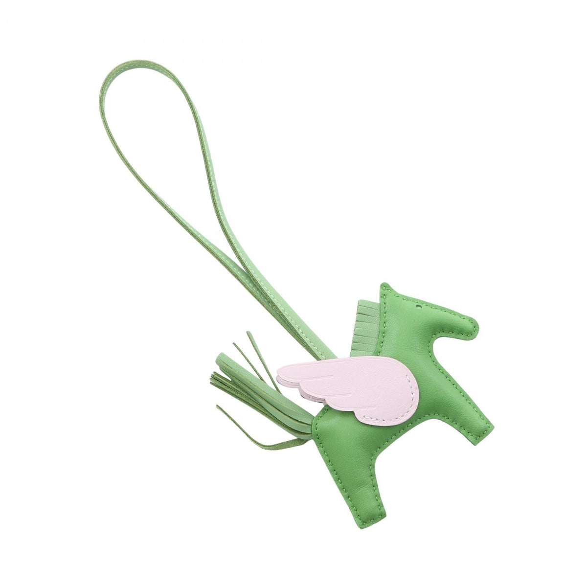 HERMES Rodeo Pegasus PM Vert Yucca Vert Criquet Mauve Pale charm Green/Pink Agneau milo Other Agneau milo / Swift leather 2107601157671