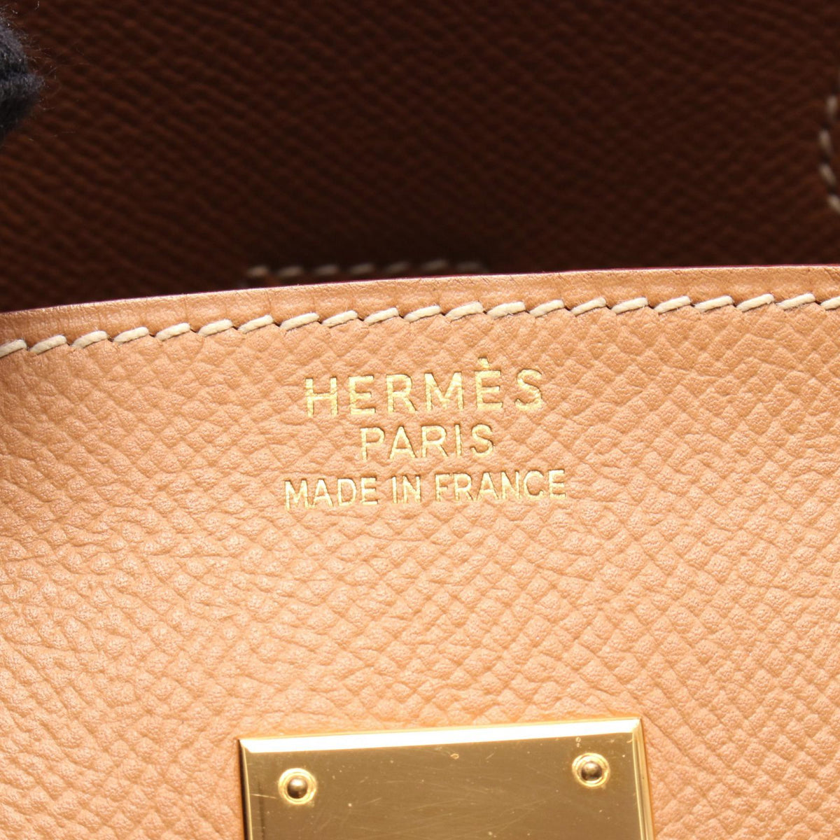 HERMES Birkin 35 Natural Handbag Brown Courchevel Other Courchevel 2101220060534