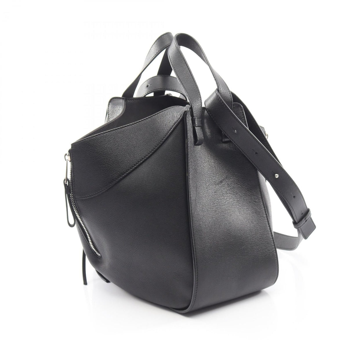 LOEWE Hammock Bag Small 2-Way Handbag Black leather 2101220060770