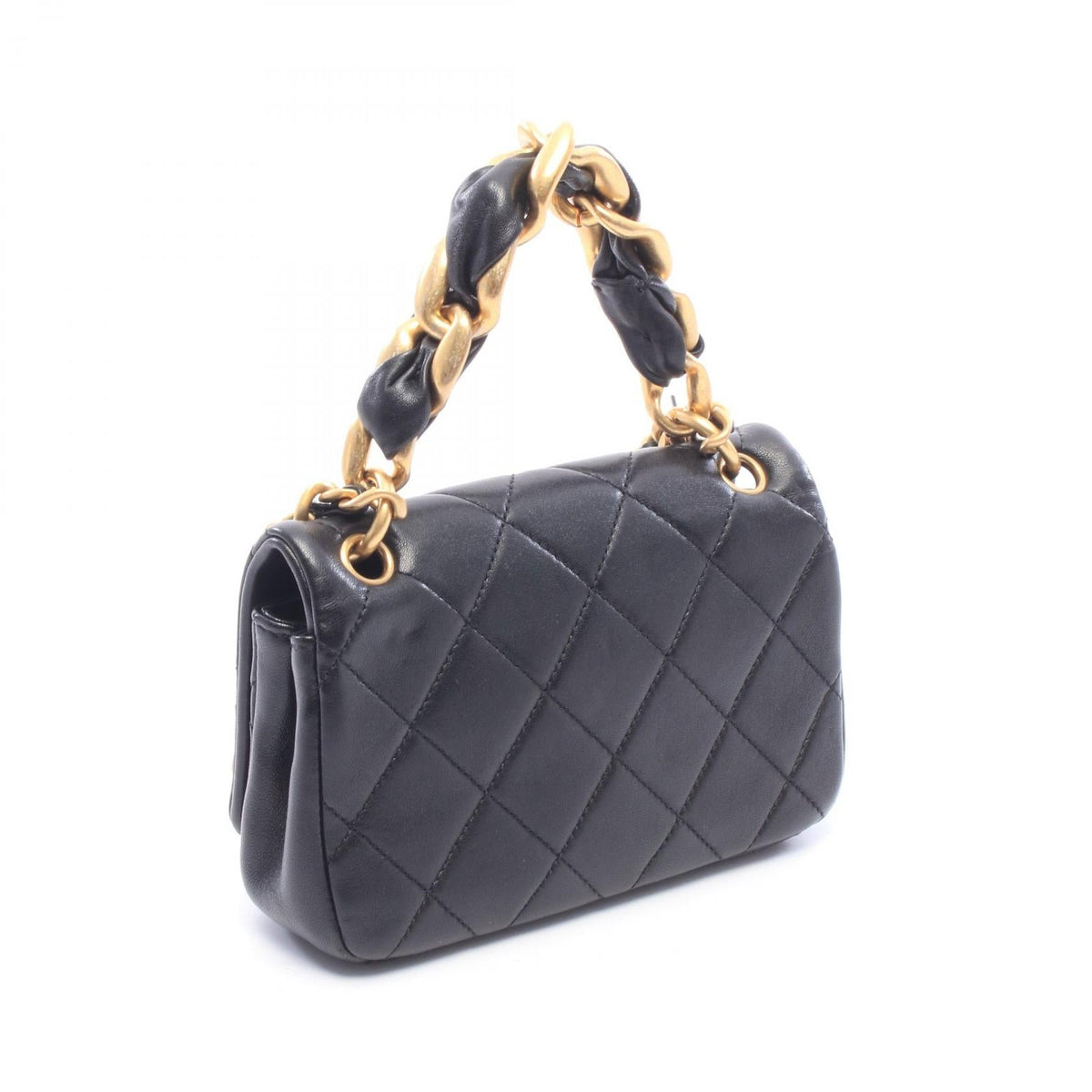 CHANEL Black Matelasse 2WAY leather AS2387 2101220061715