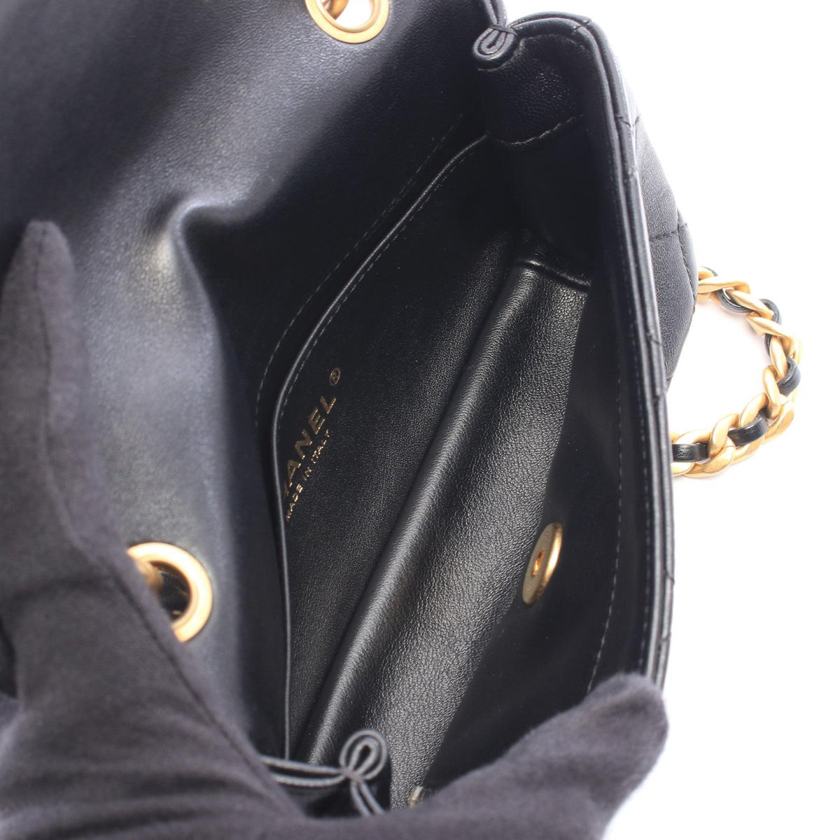 CHANEL Black Matelasse 2WAY leather AS2387 2101220061715