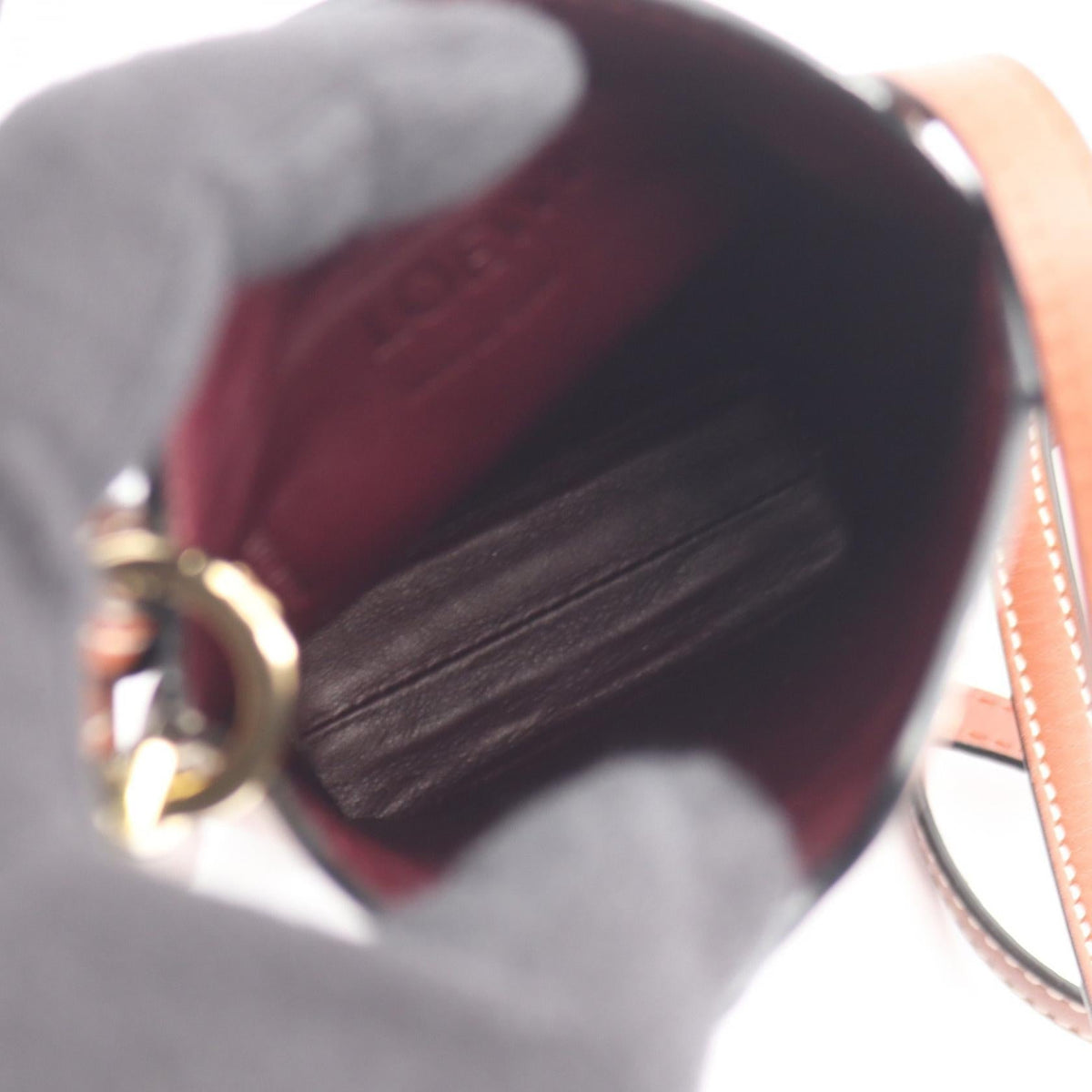 LOEWE GATE POCKET Shoulder Bag Brown leather 109 30 Z42 2101220061753