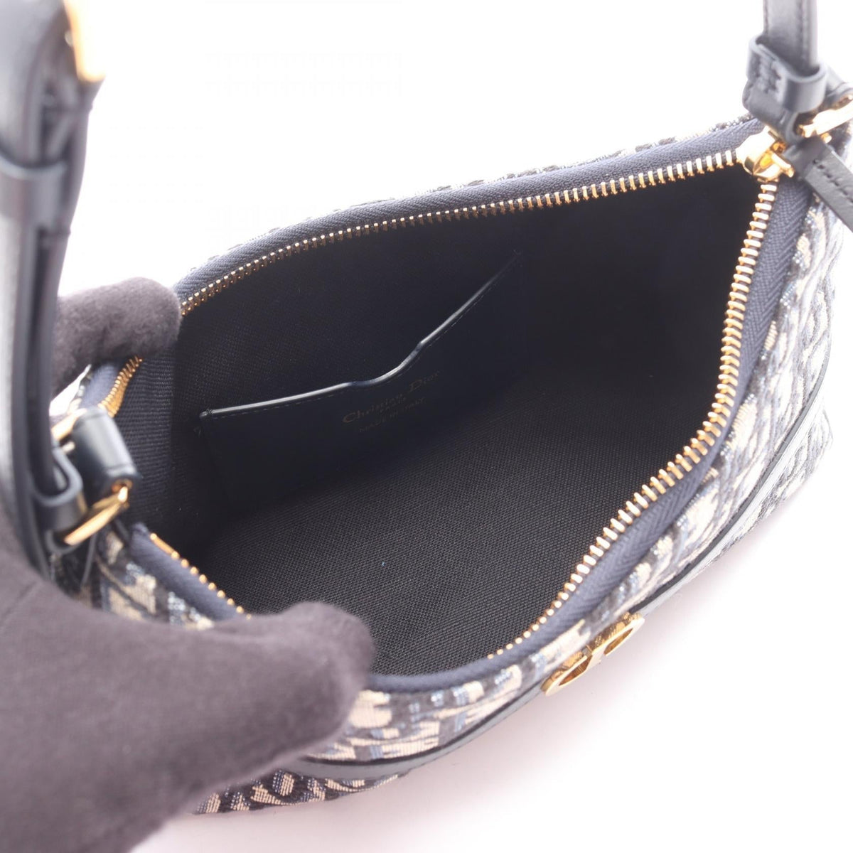 Dior 30 Montaigne Cigale Oblique Handbag Beige/Navy canvas�leather S2381UTZQ 2101219737218