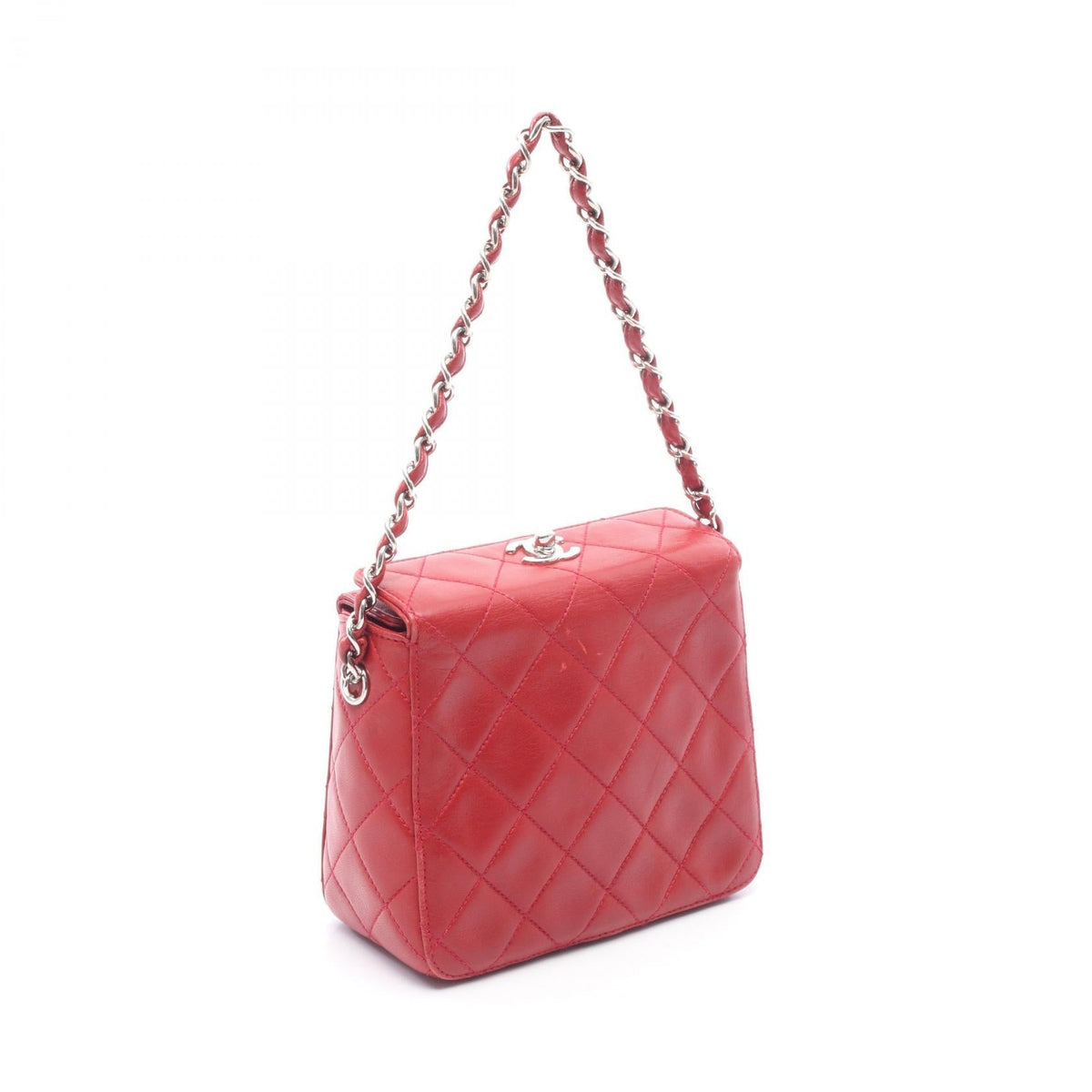 CHANEL Red Matelasse Lambskin (sheep leather) 2101219810386