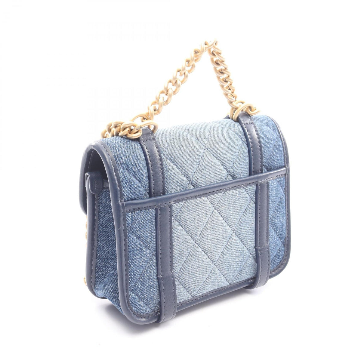 CHANEL Navy Mini Matelasse 2WAY denim leather AS5132 2101219815961