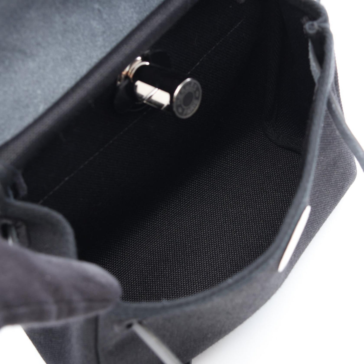 HERMES Airbag Zip Mini Shoulder Bag Black Towar Military Other Toile Military / Vache leather hunter 2101220005269