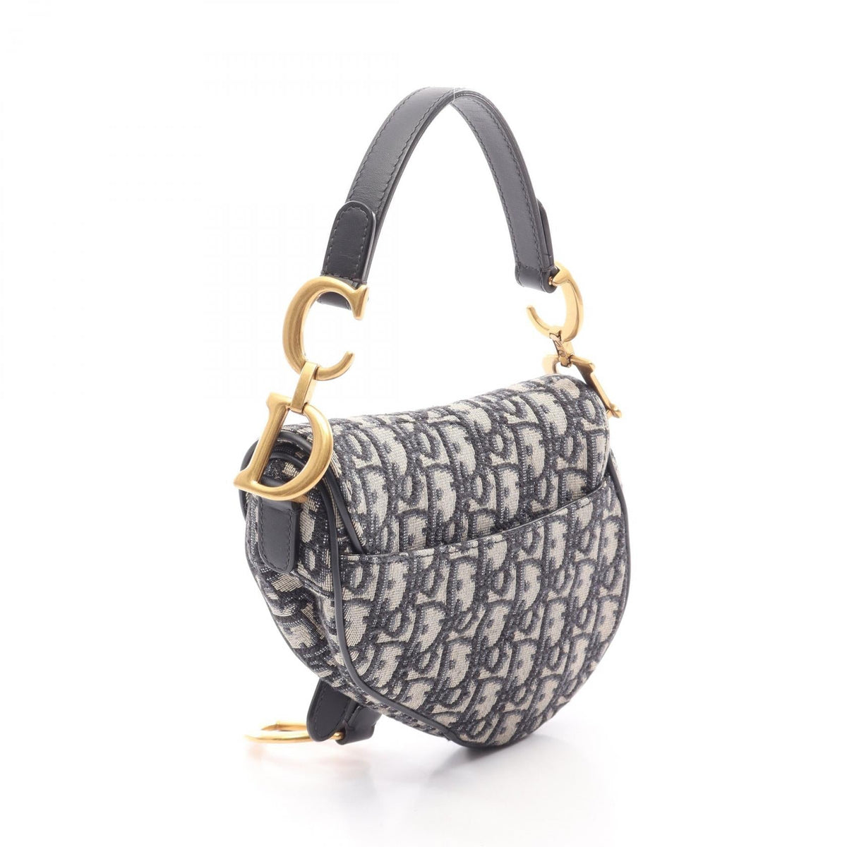 Dior Mini Saddlebag in Oblique Jacquard Handbag Beige/Navy canvas�leather 2101220132125