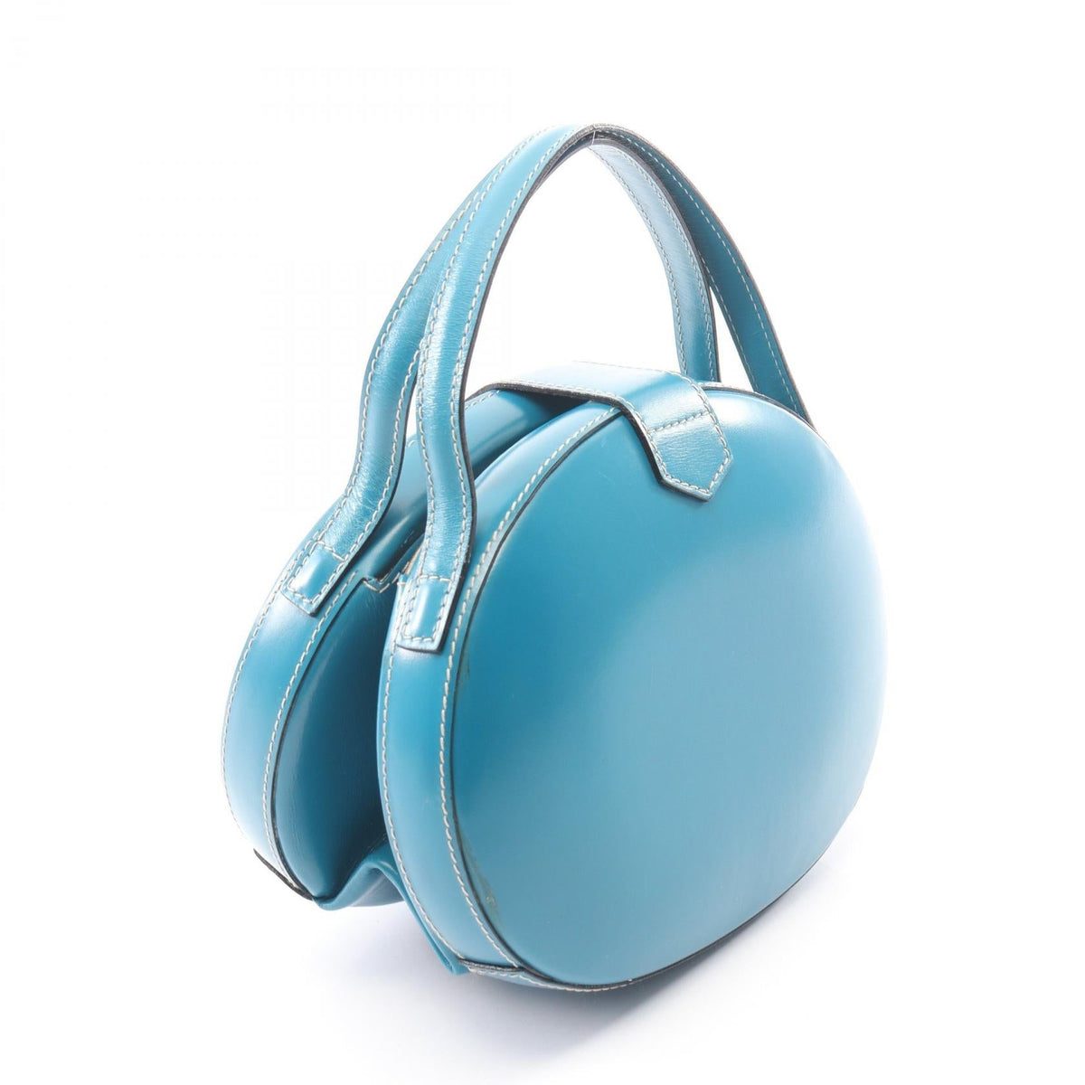 LOEWE round Handbag Green leather 2121400020127