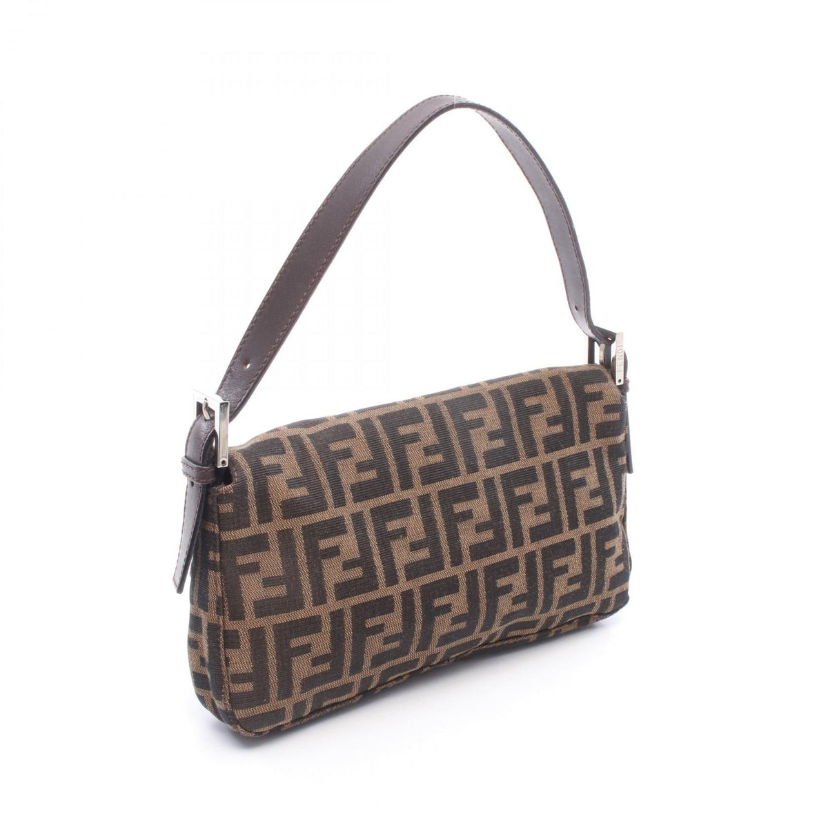 FENDI Mamma bucket Handbag Brown/Black canvas�leather 2101220115869