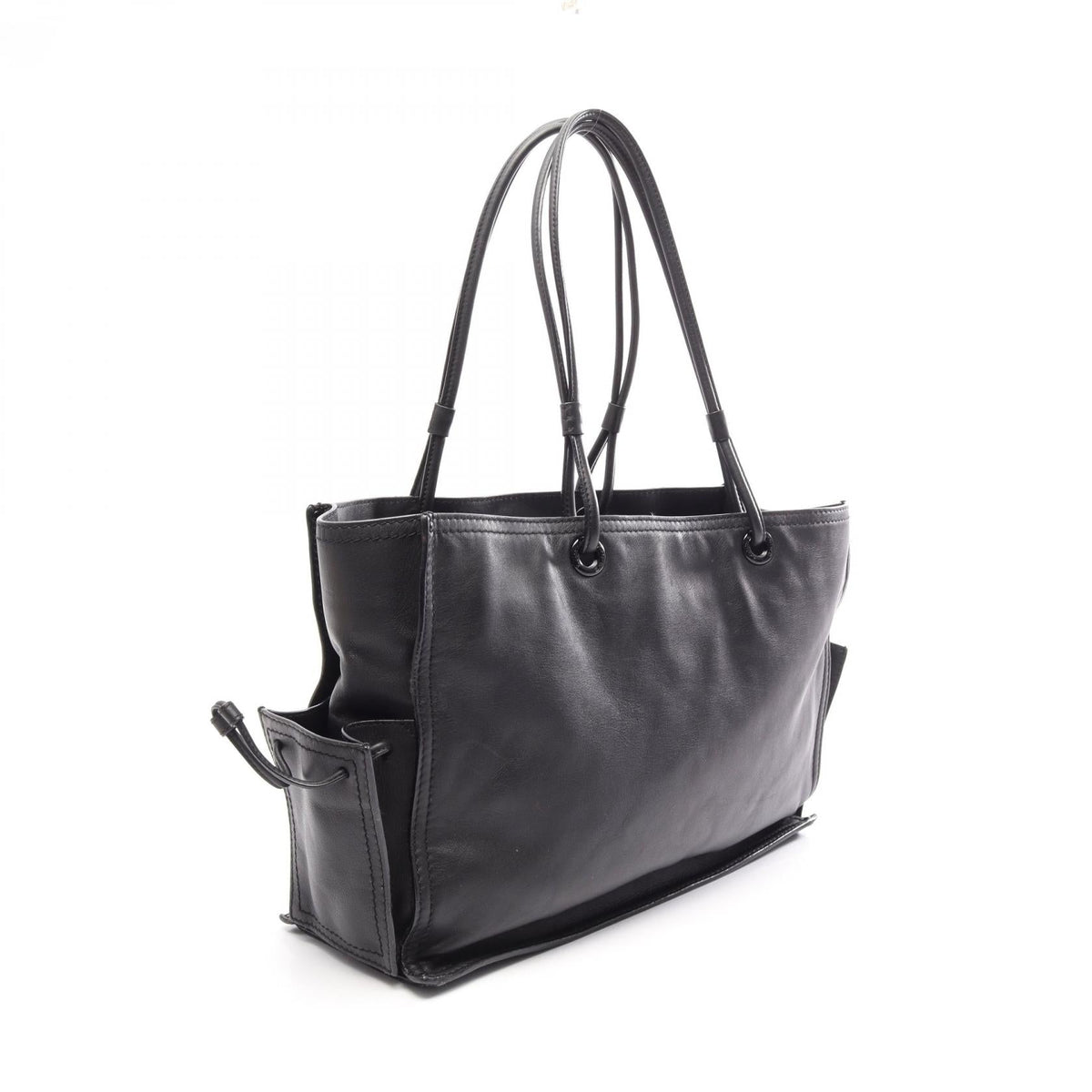 LOEWE Crown Logo Tote Bag Black leather 2101220115944