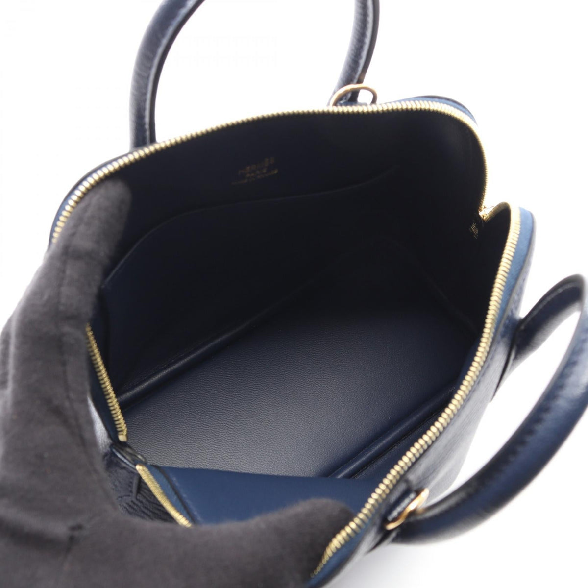 HERMES Bolide1923 Mini Handbag Navy blue Chevre leather Chevre 2106800617153